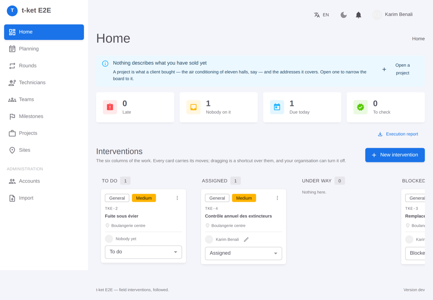 t-ket — Ticketing & work-order management SaaS
